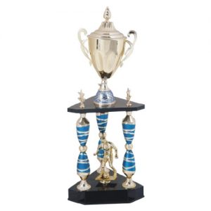 1 Tier Silver/Blue Cup & Lid 172