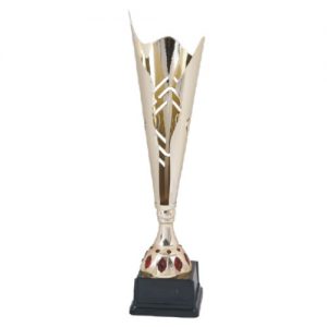Italian Design Silver/Red Vase 194