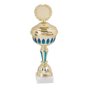 Italian Design Gold/Blue Cup & Lid 255